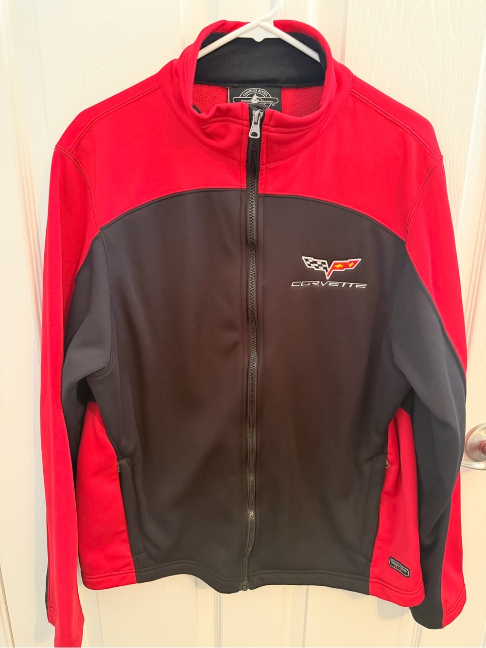 Charles River Apparel Corvette Red and Black Men’s Full-Zip Jacket ~ XL